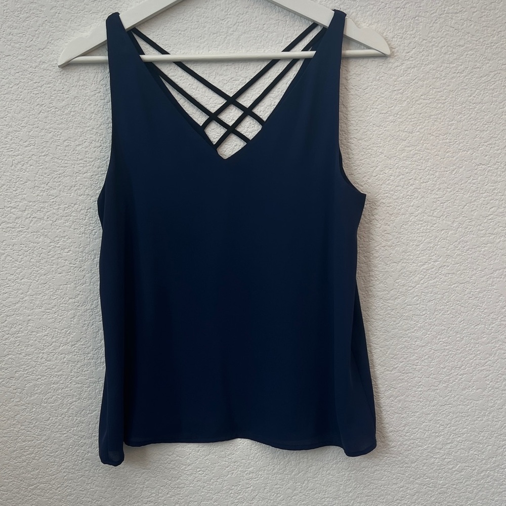 Express Blue Sleeveless Tank Top